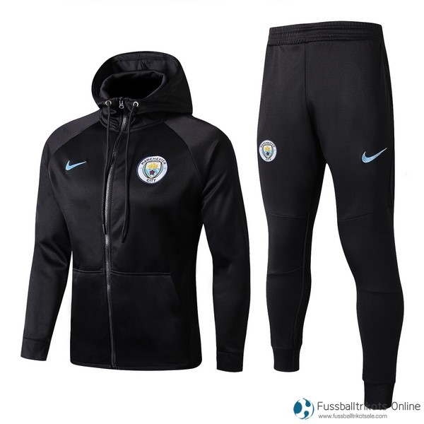 Manchester City Trainingsanzug 2017-18 Schwarz Fussballtrikots Günstig